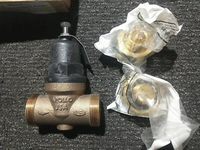 Apollo 36ELF-125-01X2 1" Pressure Reducing Valve Double Union x PEX 15-75PSI USA - Image 1 of 3