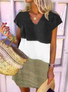 Sommerkleid lässig V-Ausschnitt Gr. S-M - Bild 1 von 3