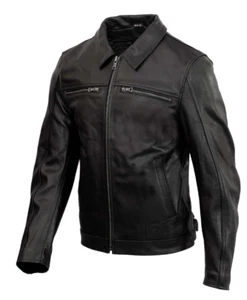 Merlin Men's Kingsbury D3O CE AAA Rated Black Leather Motorcycle Jacket New - Picture 1 of 5