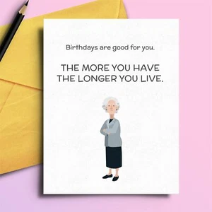 Novedad Tarjeta de Cumpleaños Comedia Tarjeta Divertida para Abuelas Abuela Nans Niñera - Imagen 1 de 3
