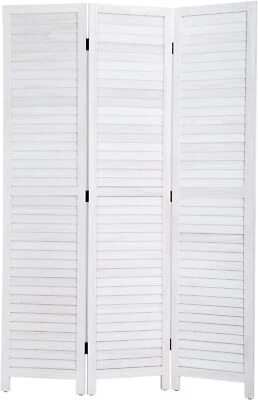 3 Panel Room Divider Wood Privacy Screen 5.75 Ft Indoor Folding Portable Screen - Image 1 of 4