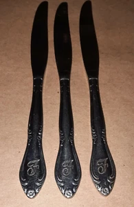 Customcraft Stainless Steel Knife Knives Flatware Silverware Monogram F - Picture 1 of 9