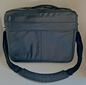 Dell 16" Laptop SCHWARZ weiches ECHTLEDER außen Aktentasche oder Overnighter Tasche - Bild 1 von 23