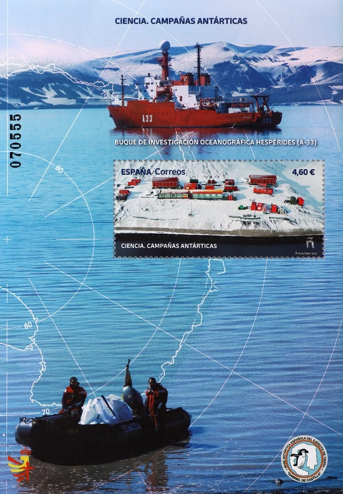 España 2022 Edifil 5601 Sello ** HB Ciencia Campañas antárticas Barcos - Imagen 1 de 1