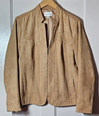 Куртка женская Studio Works размер 14 миниатюрная желтовато-коричневая блейзер на молнии Corpcore Teacher - Изображение 1 из 4