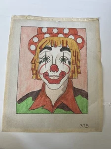 Vintage Needlepoint Canvas – Clown Design - Picture 1 of 7