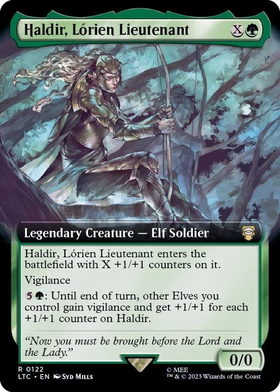 MTG Full Art Haldir, Lorien Lieutenant English [LTC] - Image 1 of 1