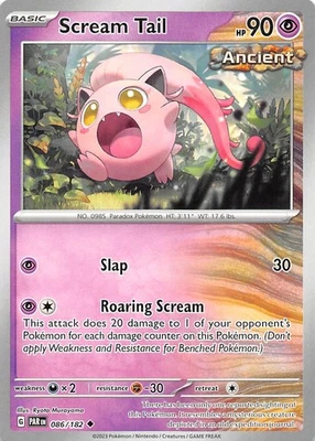 Scream Tail 086/182 SV04 Paradox Rift Pokemon 008567 - Image 1 of 2