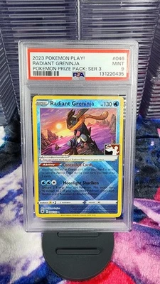PSA 9 Radiant Greninja #046 2023 Pokemon Play! Prize Pack: Series 3 - Image 1 of 2