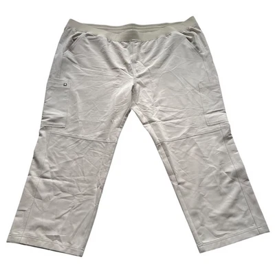 Pantalones Médicos Figs Axim Para Hombre 6XLS Cortos Caqui Beige Ancho Elástico Cintura Bolsillos Foto 1 de 4