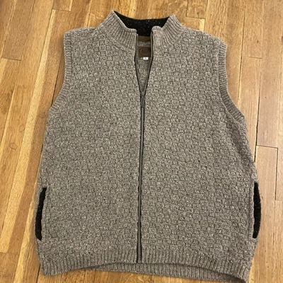 VTG REI Sweater Vest Mens Large Wool Blend Full Zip USA Made Hiking Outdoors - Image 1 of 4