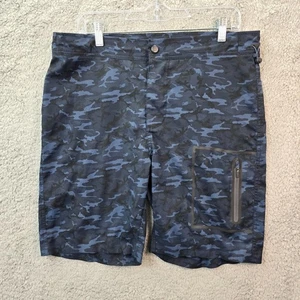 Mack Weldon Men's Blue Camo Hybrid Board Shorts Stretch Swim Size L *FLAW* - Picture 1 of 15