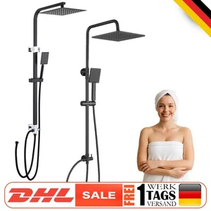 Duschsystem mit Regendusche Handbrause ohne Thermostat Wandmontage Set Edelstahl - Bild 1 von 17