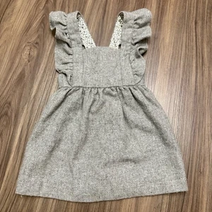 Zara Baby Rüschen Flanell Trägerkleid Größe 2-3 Jahre - Bild 1 von 4