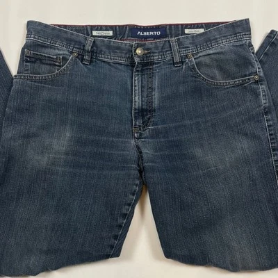 Alberto 现代版型牛仔裤 T400 牛仔弹力蓝色男式 36x34 码 — 第 1/4 张图片