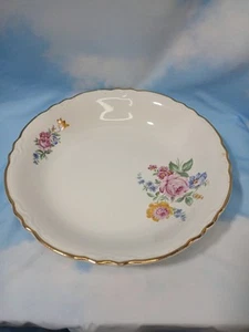 1940s Floral Dinner Salad Plate/Bowl Hazel Pattern No Center Flower 8.25” Round - Picture 1 of 6
