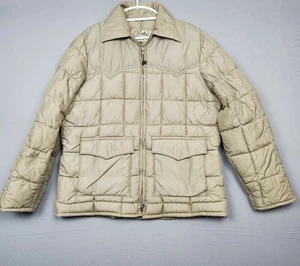 Vintage 80s Walls Tan Blizzard Pruf Puffer Coat Mens XL Workwear Western Rancher - Bild 1 von 6