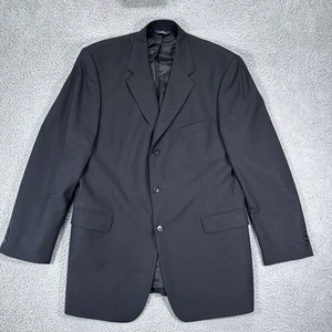Brooks Brothers 346 Mens Blazer 44L Black Wool Blend Stretch Sport Coat Jacket - Picture 1 of 10