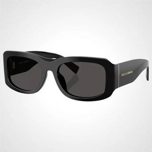 Neue Dolce & Gabbana Sonnenbrille DG4503 schwarz rechteckig quadratisch goldgraue Gläser neu - Bild 1 von 6