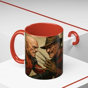 Freddy Krueger VS Deadpool Unmasked Kaffeetasse Becher Realistisch Halloween Horror!! - Bild 1 von 79
