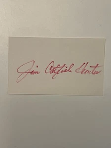 Catfish Hunter Signed Index Card JSA LOA - Picture 1 of 3