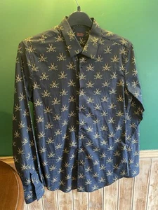 DEVILS ADVOCATE BLACK ICONIC BEE WASP DESIGNER SHIRT. Medium. Slim Fit - Picture 1 of 6