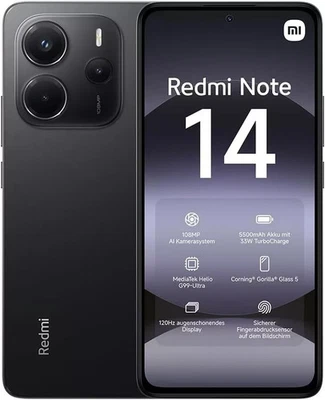 XIAOMI Redmi Note 14 128Gb + 6Gb Amoled 4G Dual Sim NERO - UFFICIALE XIAOMI - Immagine 1 di 2