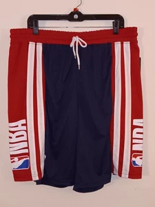 NBA Net-Dry Basketball Shorts rot, weiß & dunkelblau Herren Größe XL - Bild 1 von 5