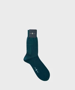 Sozzi Milano kurze Socken aus Baumwollgarn aus Schottland, grün 118001.113 - Bild 1 von 2