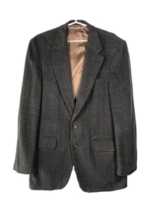 Men's Vintage Robert Stock Tweed Jacket Size 40L Brown Wool - (667) - Picture 1 of 4
