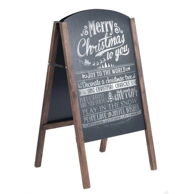 31.5" Wood A-Frame Chalkboard Menu Sign Board Sidewalk Wedding Signage - Image 1 of 4