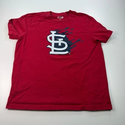 New Era St. Louis Cardinals Baseball Shirt Mens Large Red Crew Neck MLB - Image 1 of 4