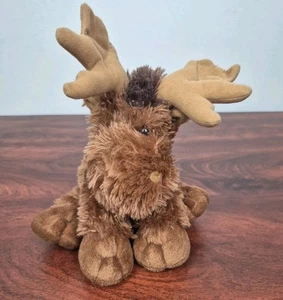 "Animal de peluche Jaag Moose marrón 10"" sentado marrón peludo - leer" - Imagen 1 de 12