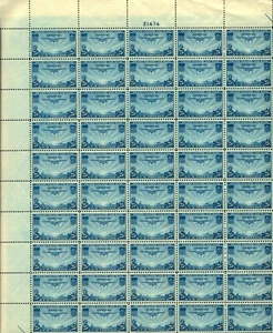 US #C20 1935 25c Transpacific Issue Blue Sheet of 50 MNH. A - Picture 1 of 10