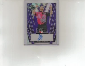 Anthony Simonsen autografo prisma viola 2024 foglia metallo PBA bowling card 13/20 - Foto 1 di 2