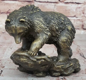 Art Decor Wildlife Bronze Sculpture Brown Bear Hot Cast Bronze Sculpture Statue - Picture 1 of 10
