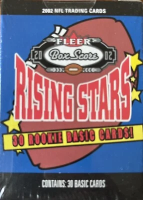 2002 Fleer Box Score Rising Stars Sealed 30 Card Set Ed Reed, Adrian Peterson RC - Image 1 of 2