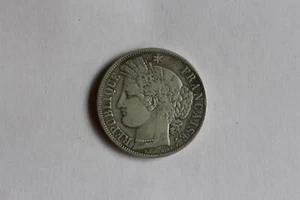 1849 FRANCE 5 FRANCS SILVER COIN - Picture 1 of 2