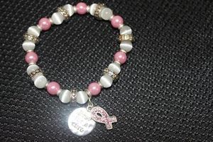 Breast cancer pray for a cure stretch bracelet - Picture 1 of 3