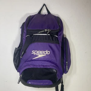 Speedo Teamster 35L Swim Backpack Purple Kickboard Wet Bag Large Padded Back - Picture 1 of 13