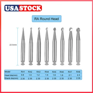 Dental Carbide Round Ball Bur Burs RA for Slow Speed Handpiece Latch Type - Picture 1 of 108