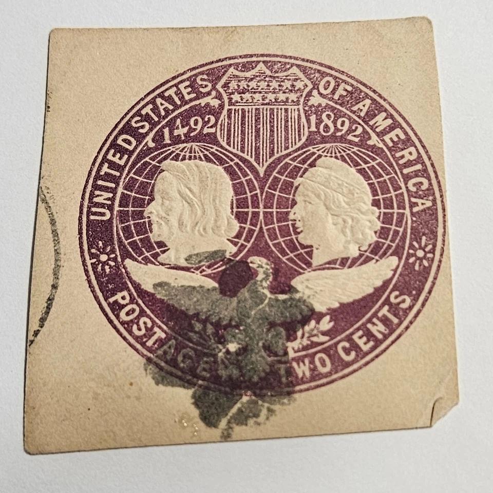 US Stamp Cut Square ScU349, 2c, 6 points star cancellation, Used VF +(504U45) - Image 1 of 1