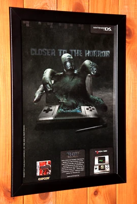 Resident Evil Deadly Silence Capcom NDS Old Rare Promo Poster / Ad Page Framed - Image 1 of 4
