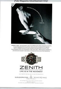 Zenith Rainbow Fly Back Swiss Watch Promo 1998 Full Page Print Advertisement - Picture 1 of 4