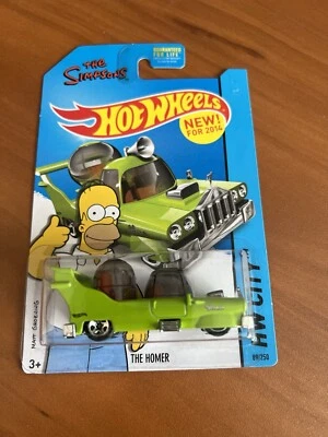2014 Hot Wheels HW City green Simpsons Powell Motors The Homer Concept Car Sedan - Image 1 of 2