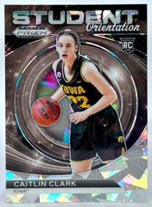CAITLIN CLARK 2024 Prizm Draft Picks Basketball Student Orientation Cracked Ice - Picture 1 of 3
