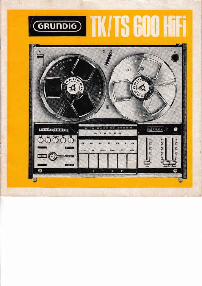 Instrucciones de funcionamiento para Grundig TK 600 / Ts 600 Foto 1 de 1