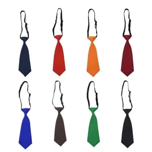 Stylish School Boy Necktie Kids Children Wedding Tie Uniform Accessories - Picture 1 of 16
