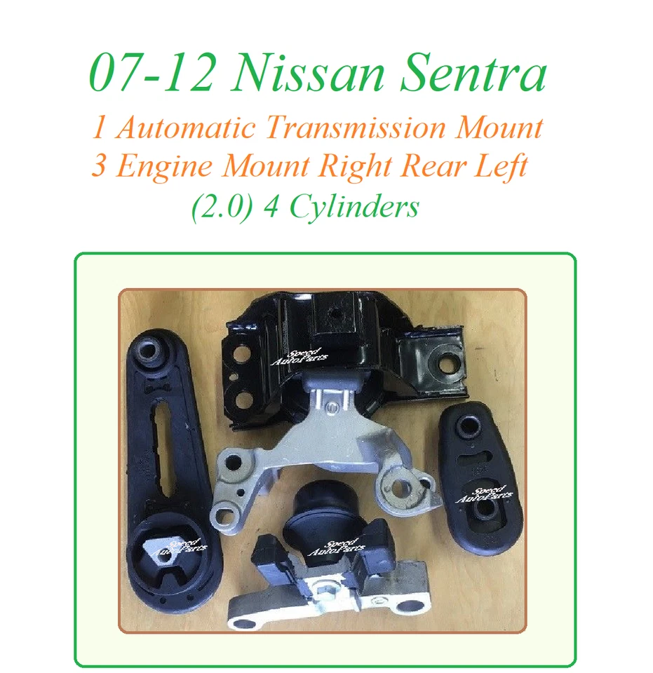  07-12 Ajuste Nissan Sentra 2.0L4 Transmisión Automática Motor Montaje Delantero Trasero  Foto 1 de 1