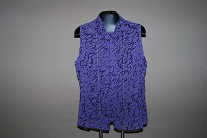 NUEVA SIN ETIQUETAS BLUSA ELEGANTE FOCUS 2000 talla 12 PÚRPURA - Imagen 1 de 2